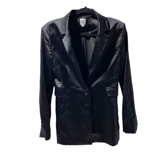 Hilary MacMillan Snakeskin Blazer Black - Picture 2 of 6